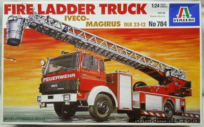 Italeri 1/24 Fire Ladder Truck Iveco-Magirus DLS 23-12 - (Fire Truck), 784 plastic model kit